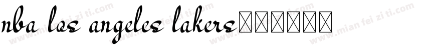 nba los angeles lakers字体转换